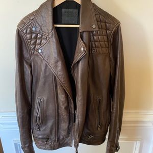 All Saints Leather Cafe Jacket